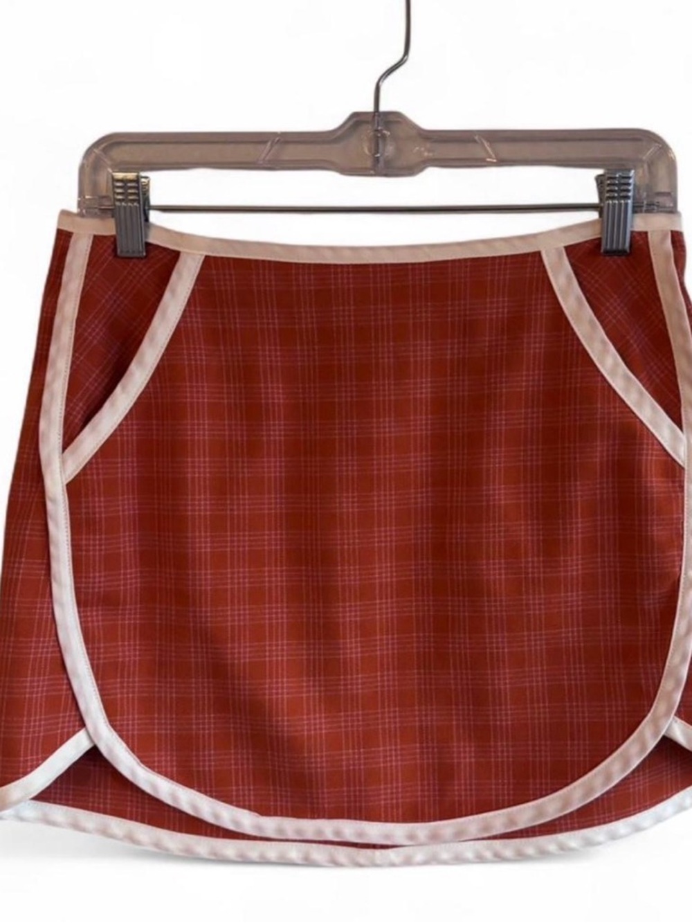 Urban Outfitters Rust Orange Plaid Mini Skirt Size M